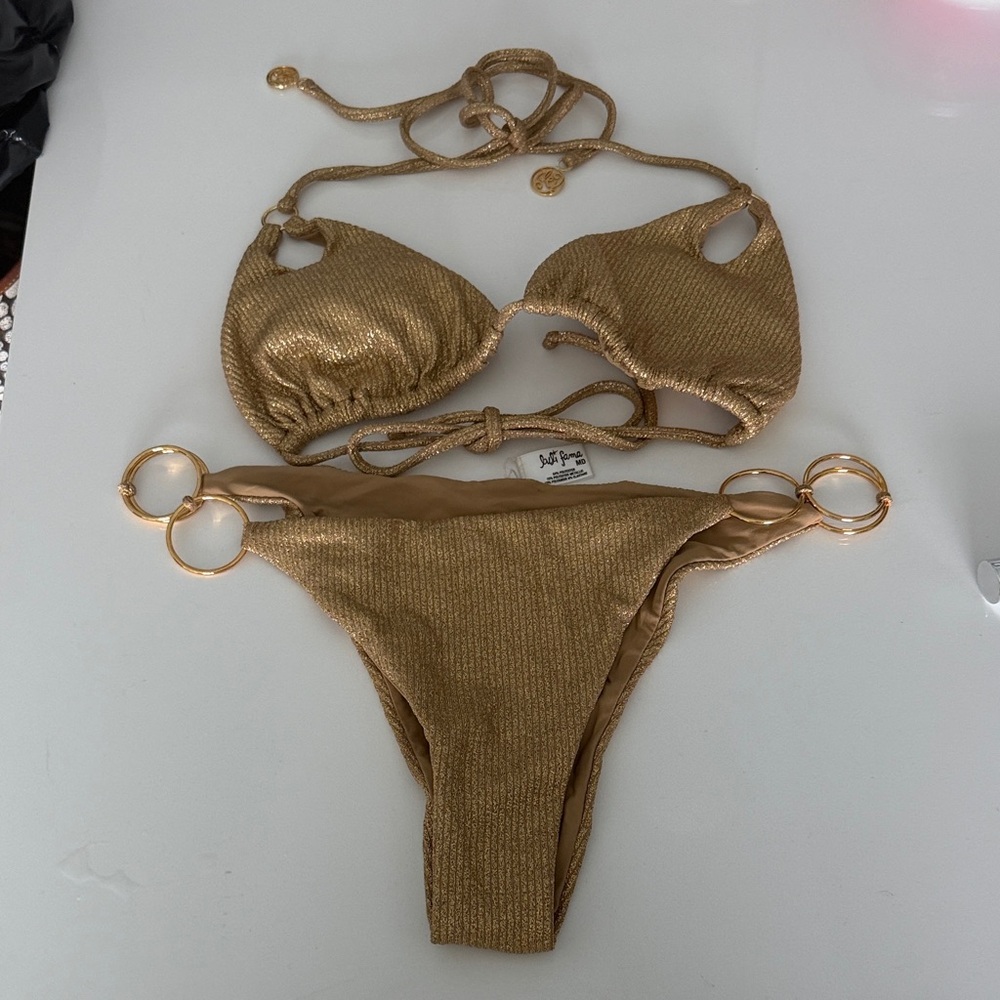 Luli Fama Gold Bikini